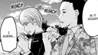 Miyuki eating burgers with Kaguya's brother | Kaguya-sama: Love is War Manga