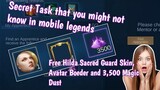 Free Hilda Sacred Guard Skin, Avatar Border and 3,500 Magic Dust Secret Task in Mobile Legends