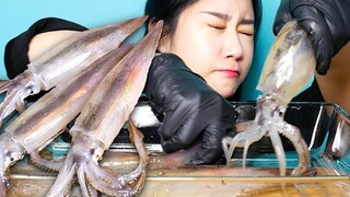 [ONHWA] The chewing sound of squid sashimi!