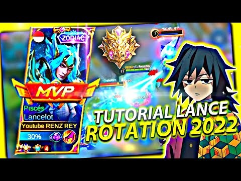 TUTORIAL LANCELOT BEST ROTATION 2022 GAMEPLAY!! TOP GLOBAL LANCELOT RENZ REY | MOBILE LEGENDS