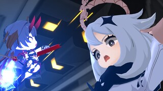 [Animasi Tahun Baru Mihayou Doujin] Honkai Impact 3x Genshin Impact terkait dengan efek khusus yang menyala tinggi!