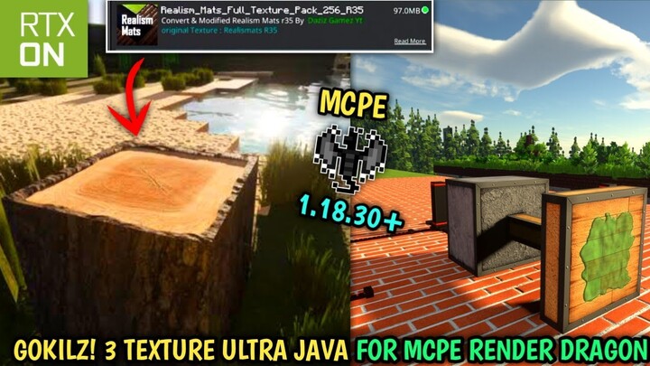 RTX JAVA FOR RENDER DRAGON❗TEXTURE 512X JAVA BISA DI MCPE 1.18.30+ | TOP 3 TEXTURE ULTRA MCPE/PC