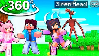 Friends saving Aphmau from SIREN HEAD - Minecraft 360°