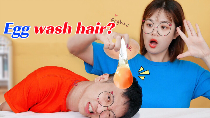 [Humor]Tantangan Cuci Rambut Dengan Telur!