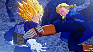 Dragon Ball Z: Kakarot - Super Saiyan Vegeta vs Android 18 Scene (DBZ Kakarot 2020) PS4 Pro