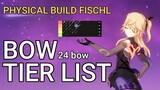 Bow tier list genshin impact for main dps fischl physical build! World 7