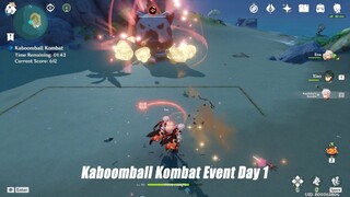 Kaboomball Kombat Event Day 1 Kazuha Co-Op Gameplay - Genshin Impact
