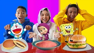 JANGAN SAMPAI SALAH PILIH MAKANAN KARAKTER KARTUN! **ARIK JADI DORAEMON😱** | Mikael TubeHD