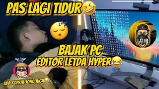 BAJAK PC ASEP PAS LAGI TIDUR😂ADA KOPRAL JONO JUGA! AUTO ACAK ACAK AKUN FFNYA🤣