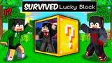 We Survived in LUCKY BLOCKS RACE in Minecraft! (Tagalog)