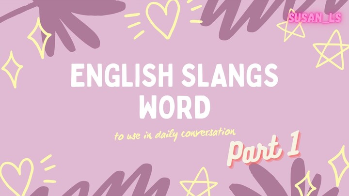 English Slang Words