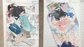 2元笔记本上也能画出大作？惊艳了30万网友？？来自于一个日本女孩自学画画的经历！