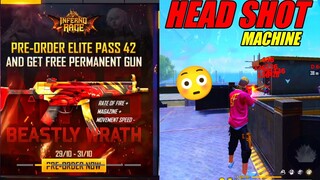 BEASTLY WRATH MP5 PRE ORDER FREE FIRE|NEW PRE ORDER  MP5 SKIN GAMEPLAY  | NOVEMBER ELITE PASS FF