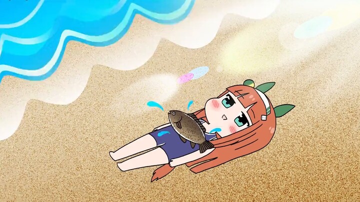 [Uma Musume: Phim hoạt hình 4 khung Pretty Derby] Suzuka im lặng và bãi biển