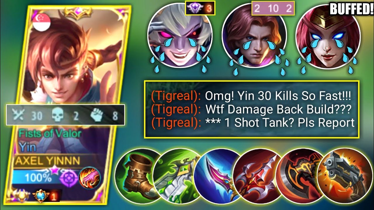 GOD OF YIN (30 KILLS) GAMEPLAY | SUPER FAST HAND COMBOS | BEST BUILD AND  EMBLEM FOR YIN | MLBB - Bilibili