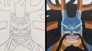 วิธีการวาด Kaido Hybrid Form ง่าย - One Piece