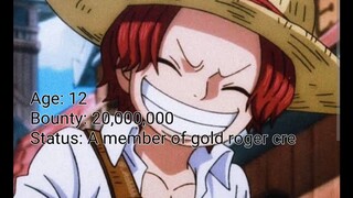 Shanks Glowup One Piece
