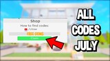 ROBLOX ALL RESTAURANT TYCOON 2 CODES JULY 2022!
