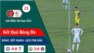 Kết quả bóng đá Vòng 21 VLeague 2022 Vô địch Quốc Gia Việt Nam 2022