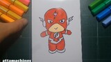 How to draw flash ( Vẽ siêu anh hùng Flash )