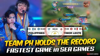 TEAM PH HOLDS THE RECORD for the FASTEST GAME in SEA GAMES SOO FAR . . .😮