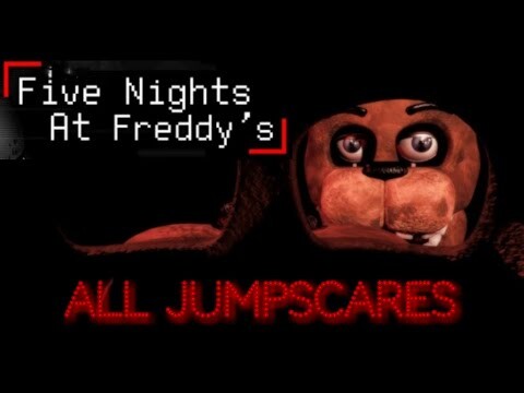 FNAF ALL JUMPSCARES IN ONE SCREEN! Five Nights at Freddy's All Jumpscares