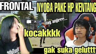 BANG FRONTAL NYOBA HP KENTANG NGELAG PARAH CUYYY, GAK SUKA GELUTTT REACTION HERMA