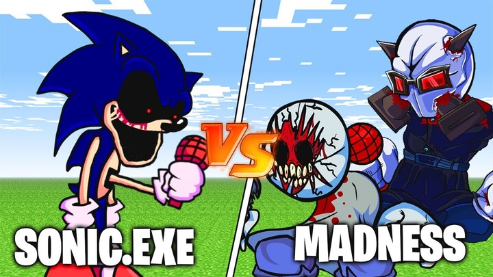 SONIC.EXE vs MADNESS COMBAT | Minecraft Short Battle |