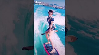 #beauty Girl surfing #shorts #tiktok #douyin #china