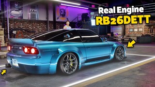 Need for Speed Heat - RB26 NISSAN 180SX TYPE X Customization | Real Engine & Sound