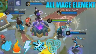 INI YANG TERJADI KETIKA 5 ELEMENT MAGE BERSATU - MUSUH AUTO DIAM DI BASE! MOBILE LEGENDS