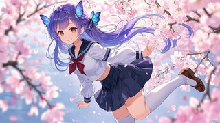 【樱花与蓝眸的约定：跨越次元的治愈物语】 --当樱花树下的约定响起她们在动漫战火中重启温柔纪元
