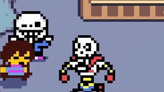 [Undertale pixel style animation] Snow Town (Author: gatekid3)