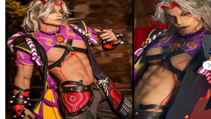 Genshin Impact Ara Taki Ichito's most restored cos I love this abdominal muscle