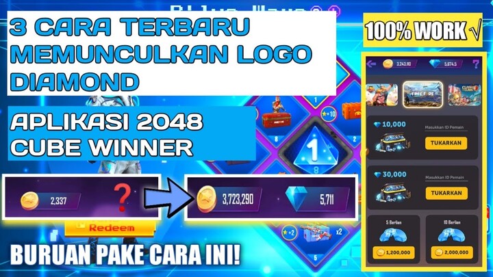 3 Cara Memunculkan Logo Diamond Di Apk 2048 Cube Winner | Aplikasi Penghasil Diamond FF 2021
