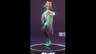 MD布料 MMD《小鹿乱撞》绿衣弱音 C4D OC渲染 (竖屏)