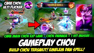 GAMEPLAY CHOU KOF + CARA CHOU ULTI FLICKER❗ BUILD CHOU TERSAKIT 2024❗ TUTORIAL CHOU TOP GLOBAL