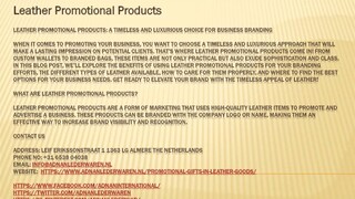 Leather Promotional Products