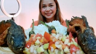 BUTTERFLY TILAPIA AT ENSALADANG TALONG MUKBANG