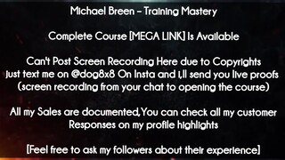 Michael Breen coy - Training Mastery download
