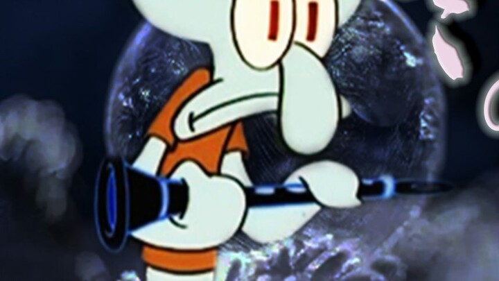 [Squidward] "This recorder is the gown I can't take off."
