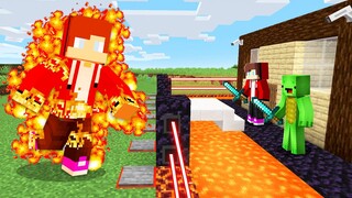 Flame JJ vs The Most Secure House - Minecraft gameplay by Mikey and JJ (Maizen Parody)