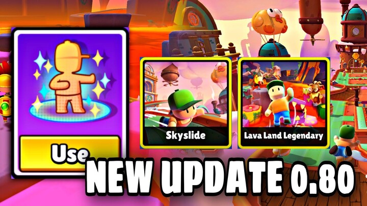 NEW UPDATE 0.80 STUMBEL GUYS!! NEW SKIN, NEW ABILITY & NEW MAP 🤯