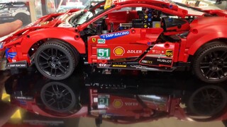 Suka kuda jingkrak merah! Ferrari 488GTE! 【LEGO42125】【Bocah Kematian 27】