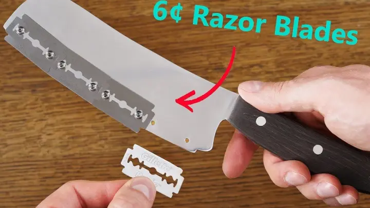 Modification of kitchen knives with replaceable blades
