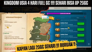 REAL KINGDOM USIA MUDA 4 HARI FULL GC | SPENDER NYA MAU OTW T5 DI WAKTU MUDA | SEHARI UP 20 GC !!!!