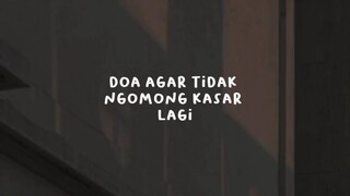 doa agar tidak ngomong kasar lagi