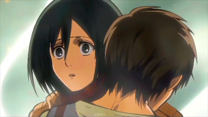 Eren yeager and mikasa Ackerman. Anime Edit🍃