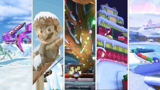 Evolution of Winter Tracks in Mario Kart Games (1992 - 2022)