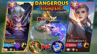 DYRROTH VS BUFFED SILVANNA DANGEROUS FIGHTER | EVIL AGAINST GOOD WHO WIN?